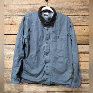 Columbia Men's‎ Slate Blue Shirt Jacket with Black Collar Size Large